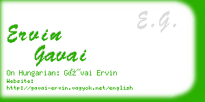 ervin gavai business card